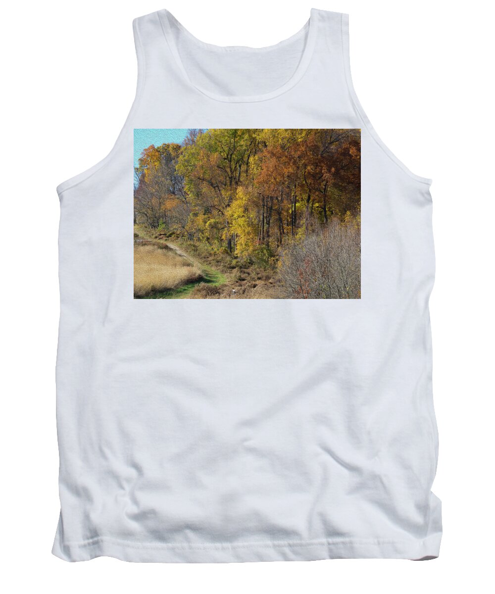 Landscape Tank Top featuring the photograph Fall Colors as Oil by Paul Ross