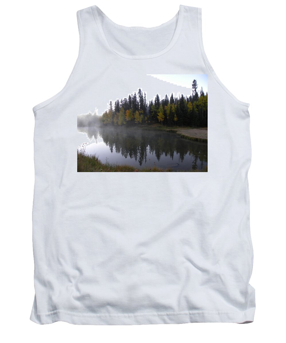 Lefog Tank Top featuring the photograph Kiddie Pond Fall Colors Divide CO by Margarethe Binkley