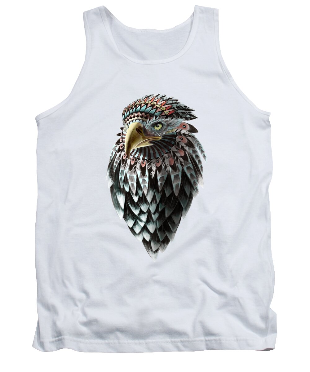 Fantasy Art Tank Top featuring the painting Fantasy Eagle by Sassan Filsoof