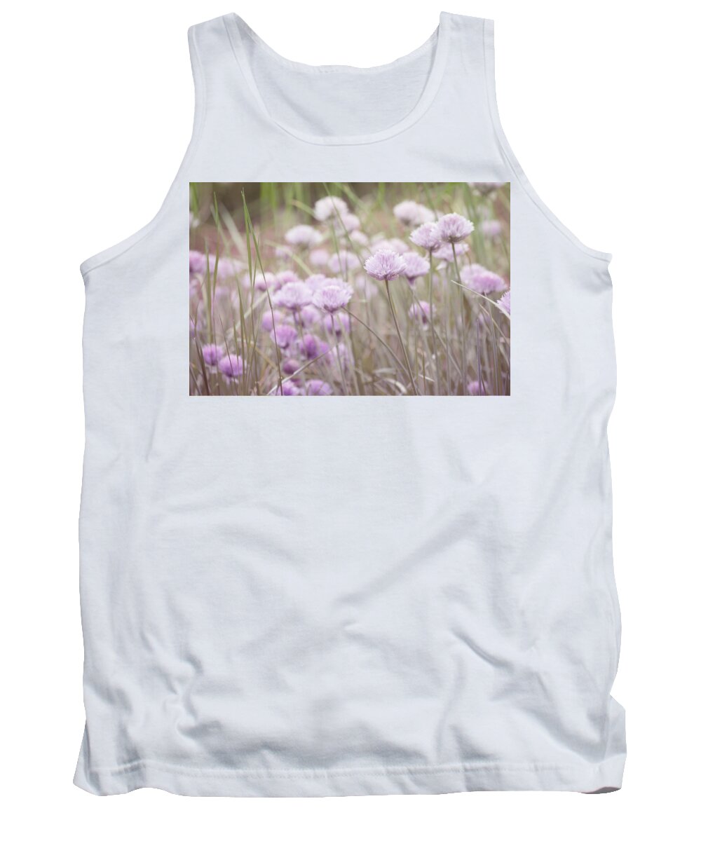 Nature Prints Tank Top featuring the photograph Field of Flowers by Bonnie Bruno