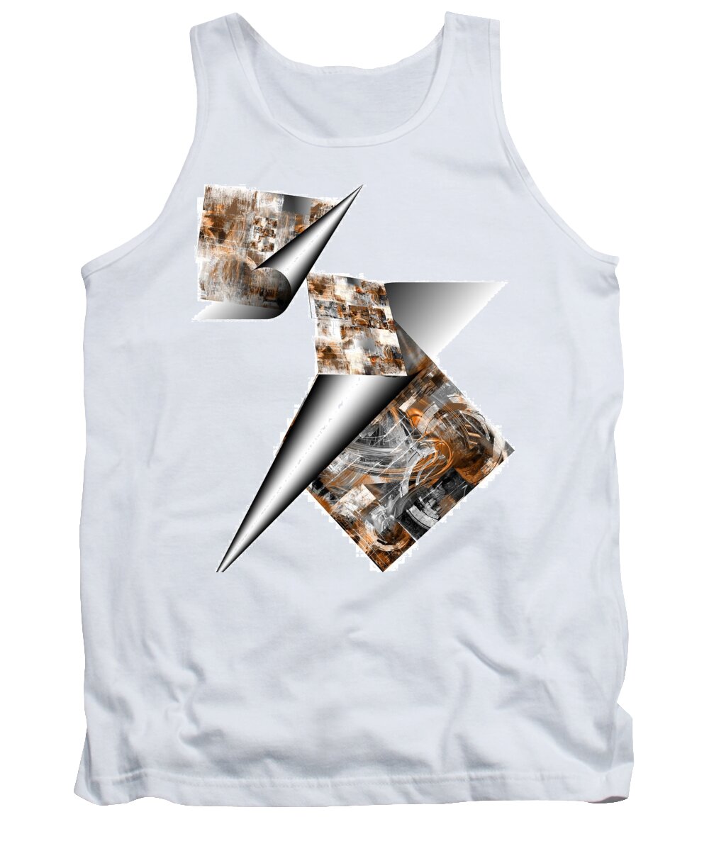 Abstract Tank Top featuring the digital art Flexible vs. inflexible by Art Di