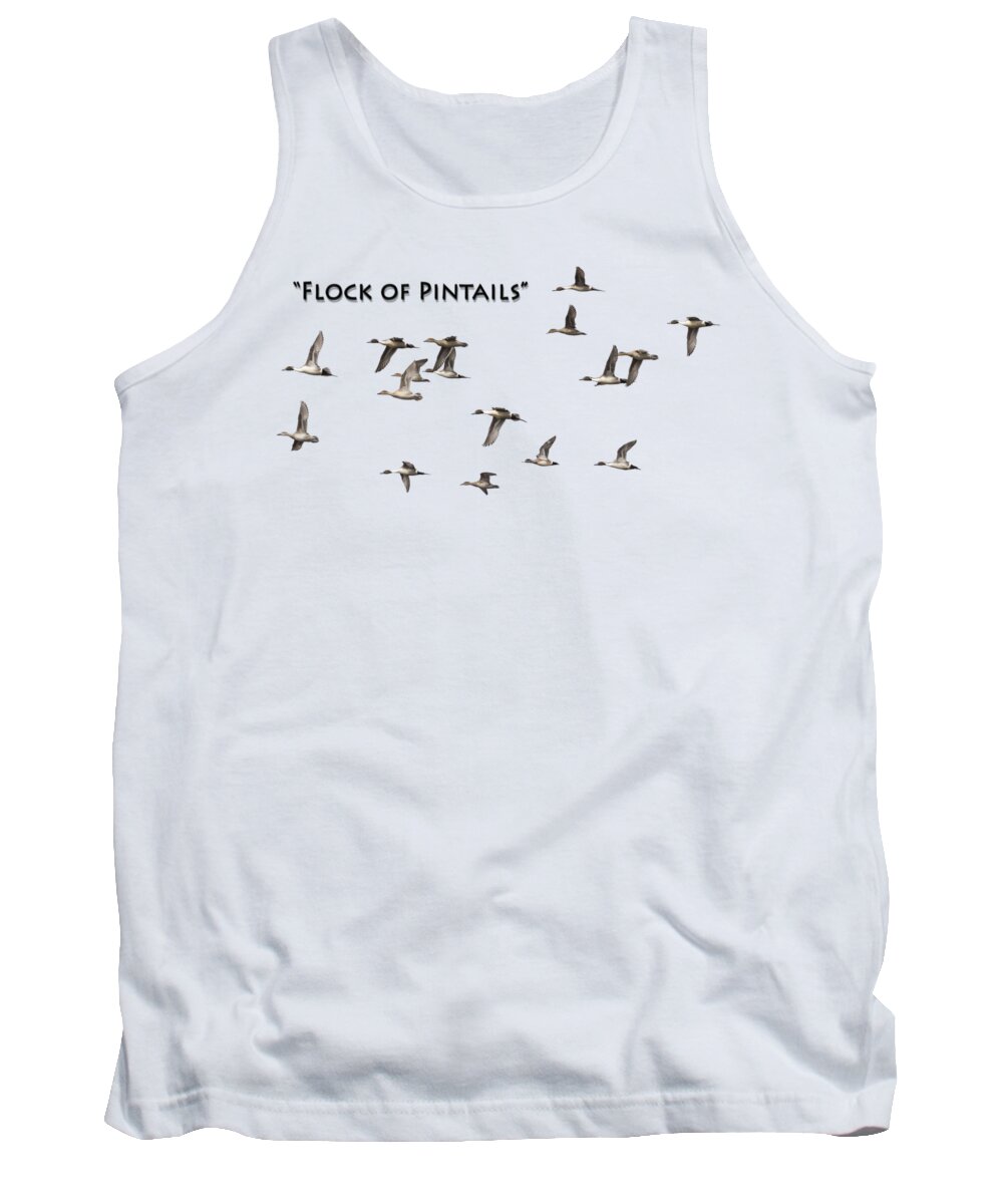 Pintail Or Northern Pintail (anas Acuta) Tank Top featuring the photograph Flock Of Pintails by Thomas Young