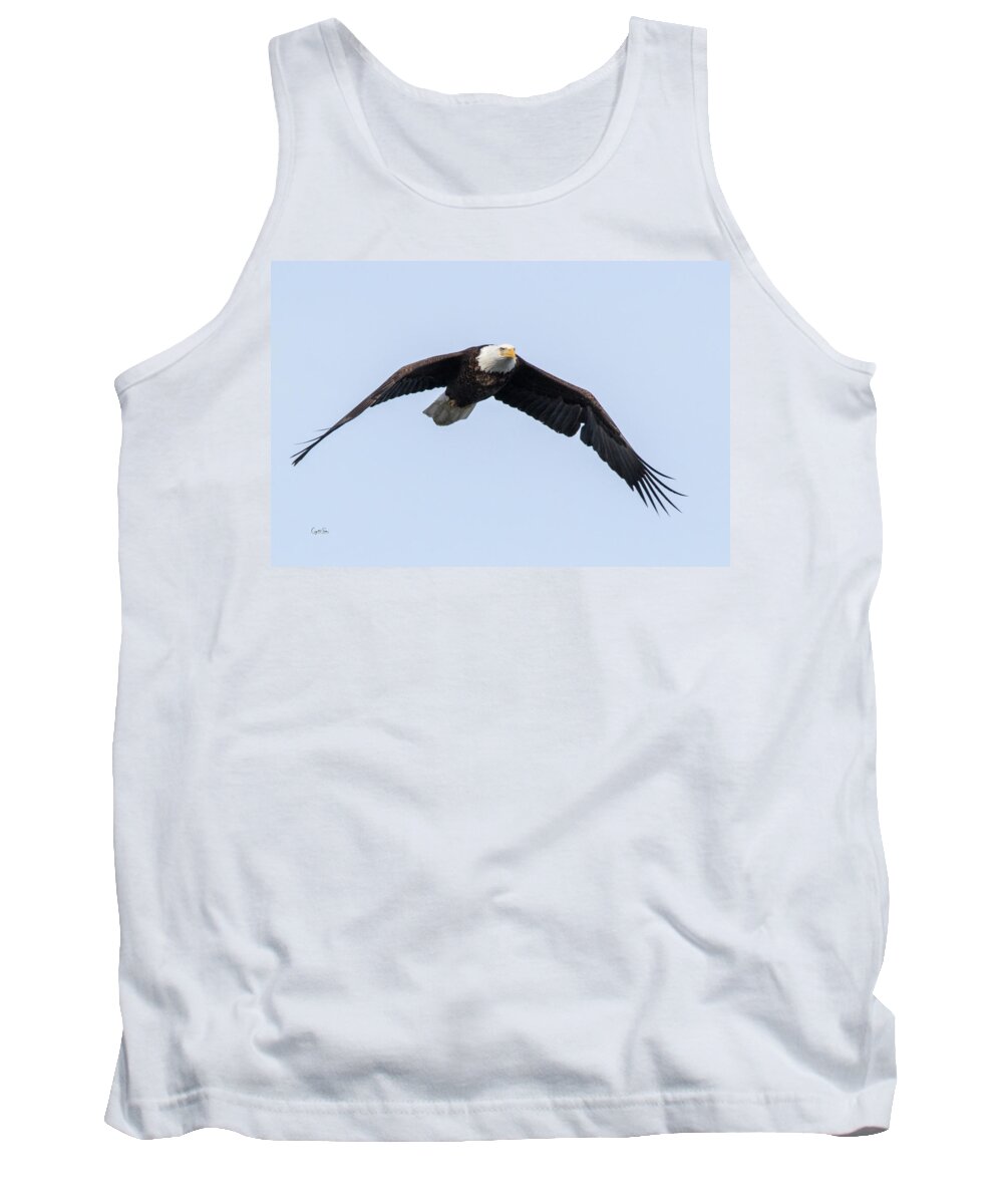 Eagle Tank Top featuring the photograph Flyin by Crystal Socha