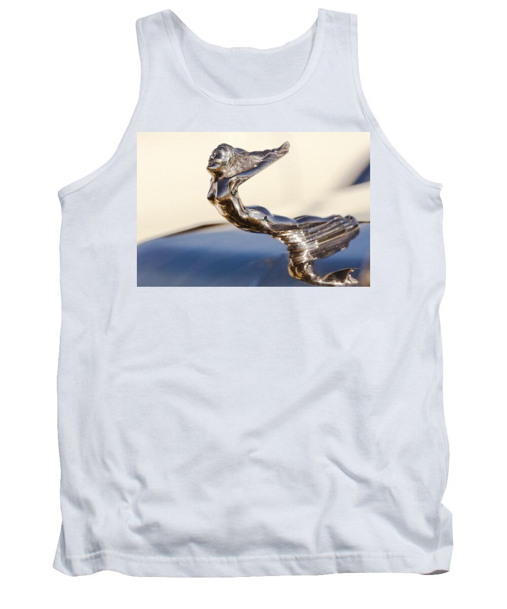 Flying Lady Tank Top featuring the photograph Flying Lady Hood Ornament by Jill Reger