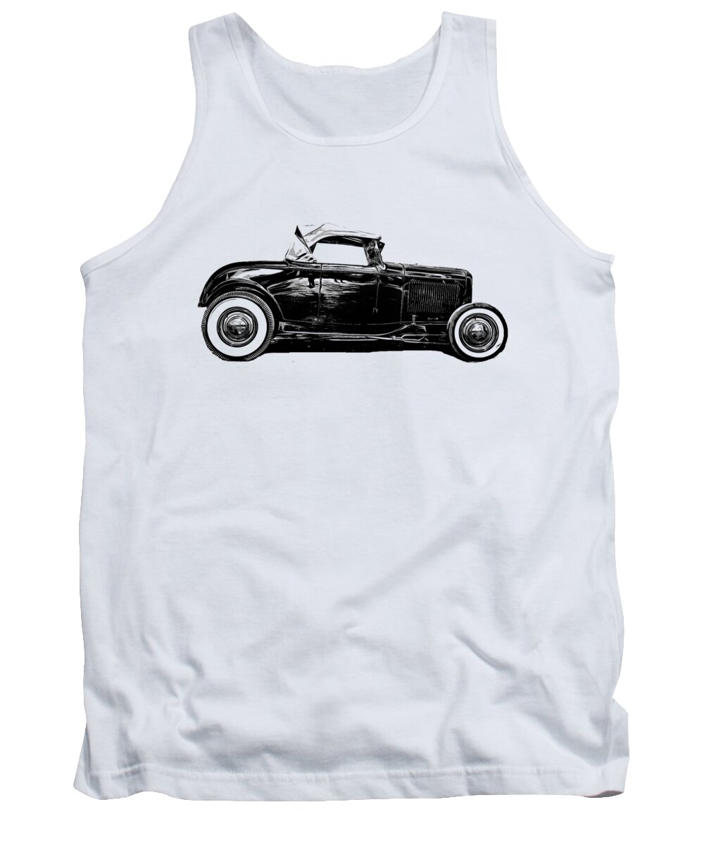 Ford Tank Top featuring the drawing Ford Hot Rod Tee by Edward Fielding