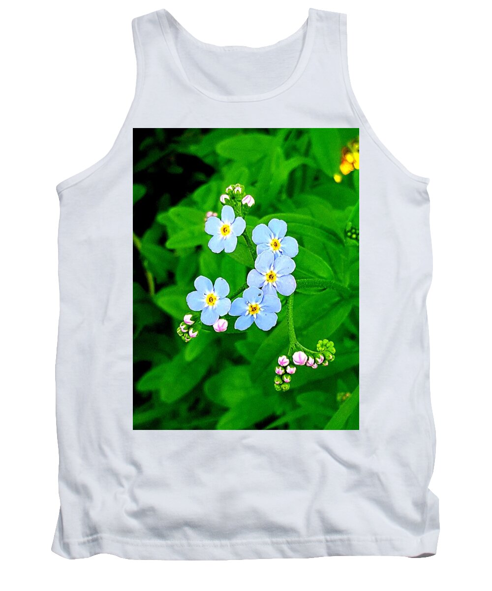 Lupins Tank Top featuring the photograph Forget Me Nots by Michael Graham