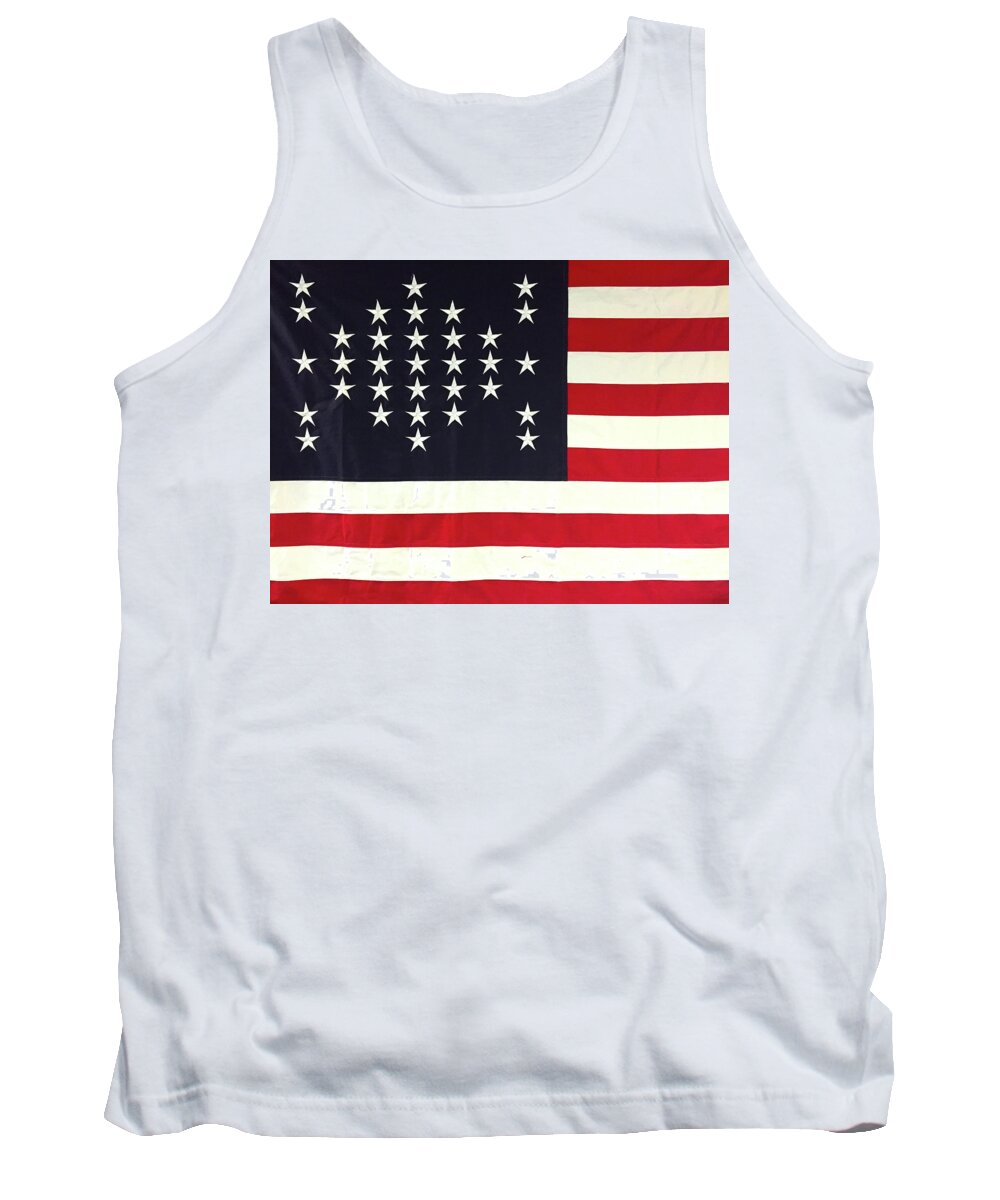 Flag Tank Top featuring the photograph Fort Sumter Flag by Denise Mazzocco