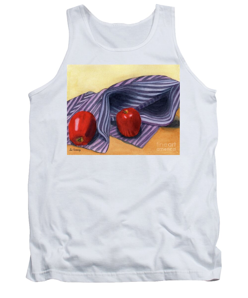 Apples Tank Top featuring the painting Fresh Apples by Sue Carmony