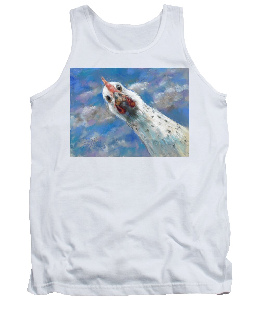 Chicken Tank Top featuring the pastel Fried WHAT by Billie Colson