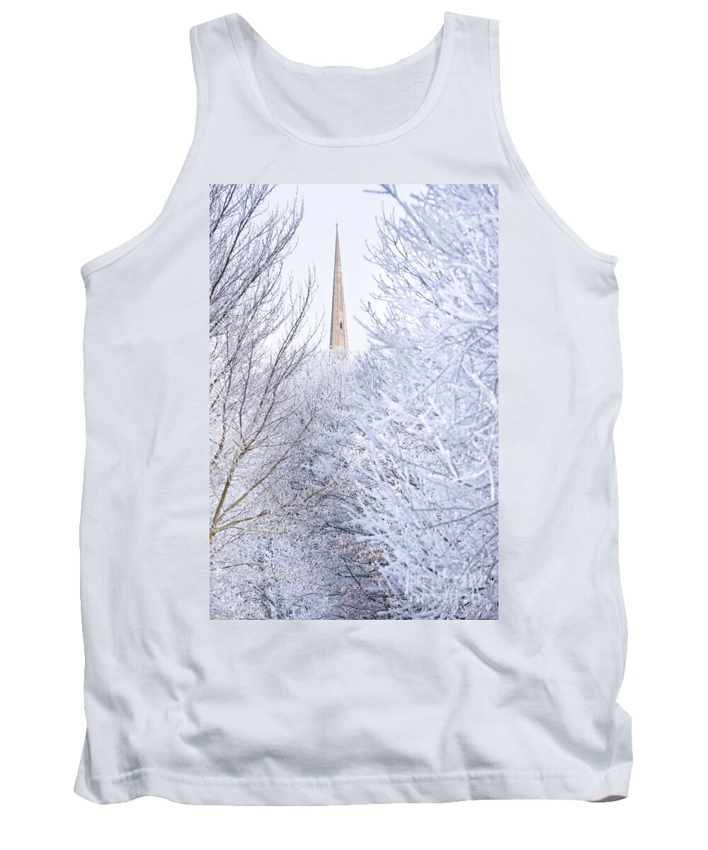 Andrew's Tank Top featuring the photograph Frosty morning by Andrew Michael