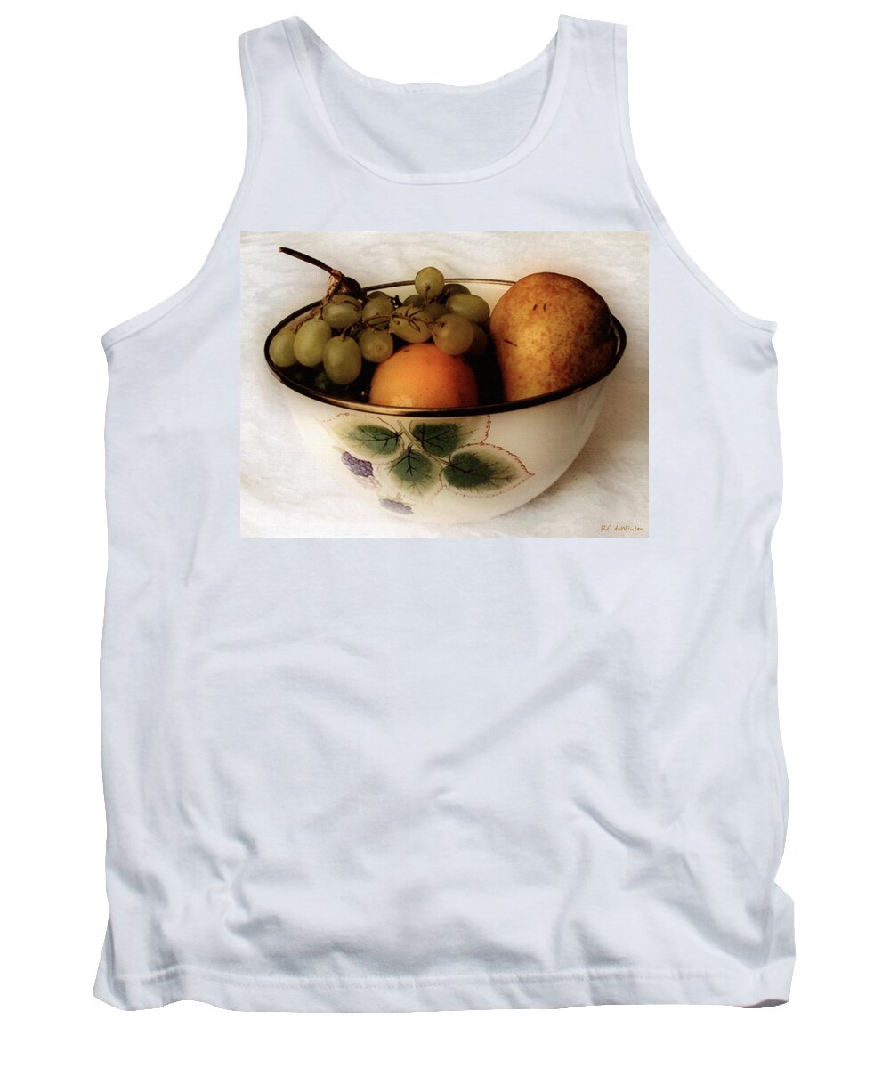 Bowl Tank Top featuring the painting Fruitbowl Retro by RC DeWinter