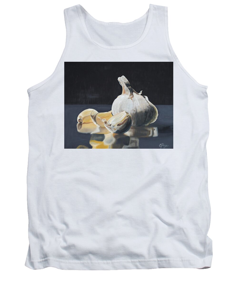 Realism Tank Top featuring the painting Garlic I by Emily Page