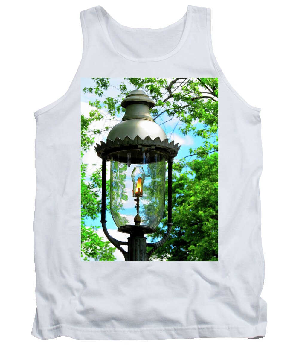 Gaslight Tank Top featuring the photograph Gaslight Afternoon by Linda Stern