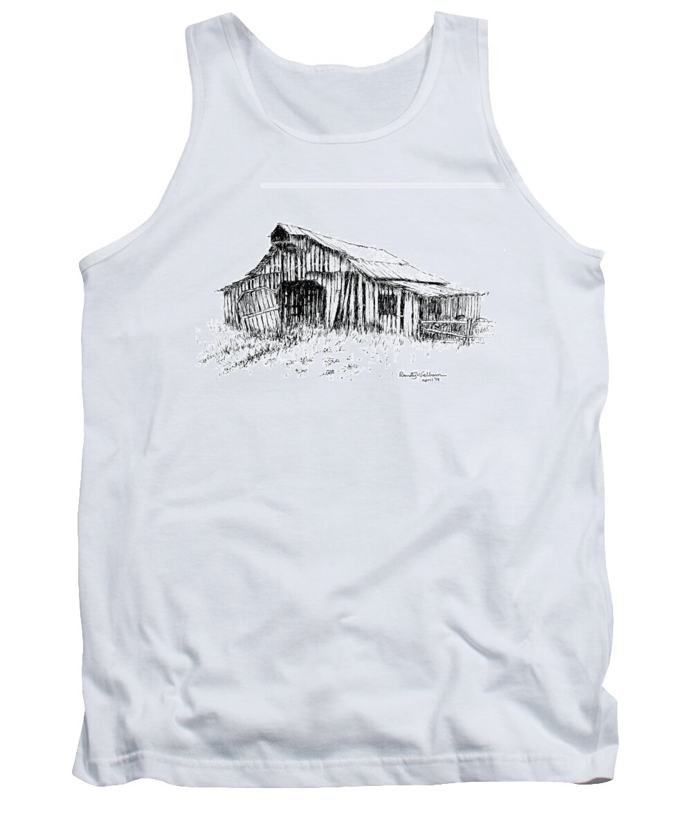 Nature Tank Top featuring the drawing Given Up to Nature by Randy Welborn