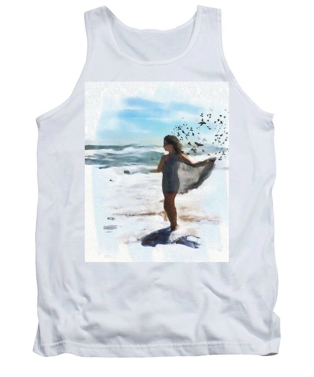  Tank Top featuring the digital art Gone with the Breeze by Tanya Gordeeva