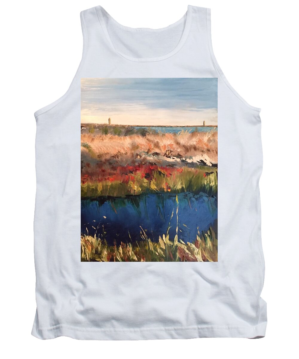  Tank Top featuring the painting Gordon's Marsh #1 by Josef Kelly