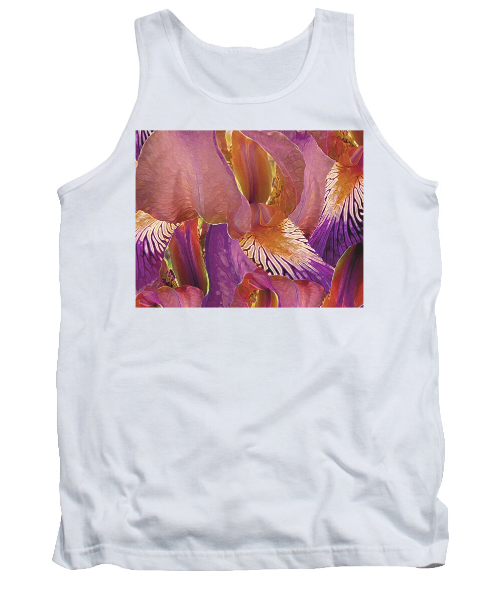 Flower Tank Top featuring the digital art Gossameera 8 by Lynda Lehmann