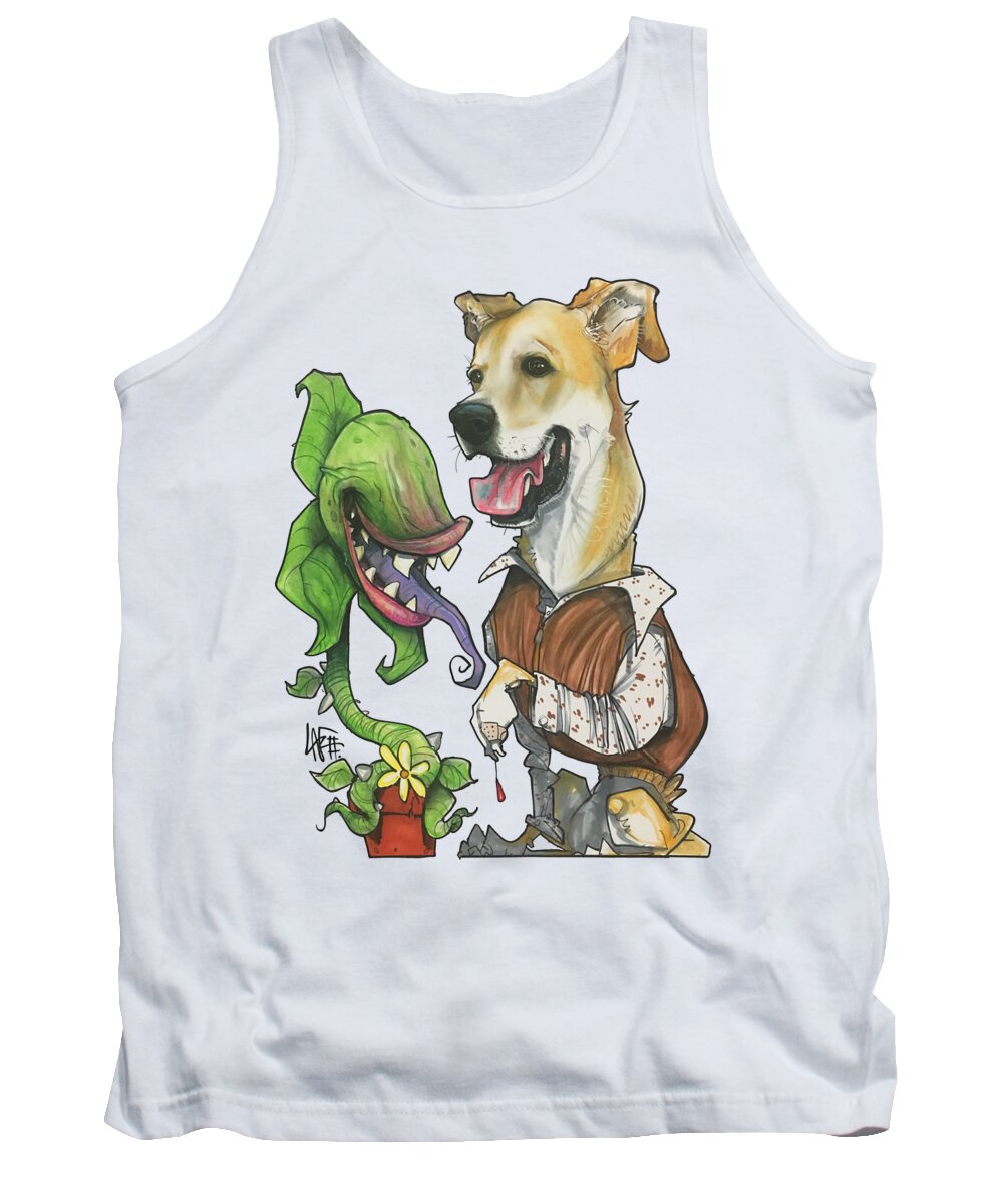Canine Caricature Tank Top featuring the drawing Grimm 3173 by Canine Caricatures By John LaFree