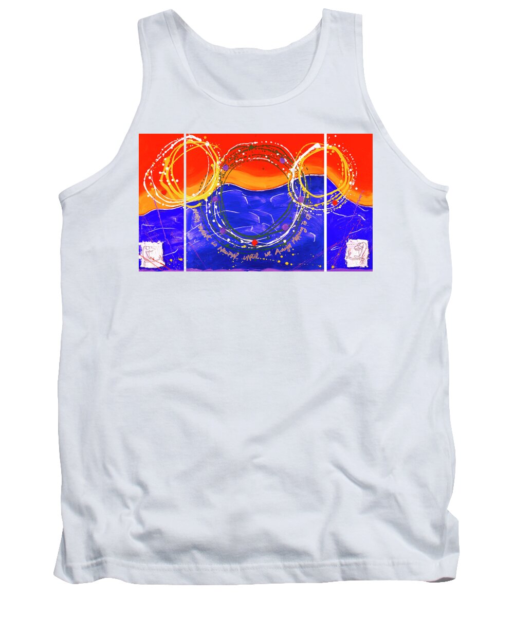 Gallery Tank Top featuring the painting h20 by Dar Freeland