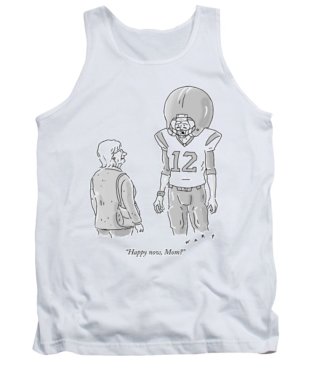 happy Now Tank Top featuring the drawing Happy now Mom by Kim Warp