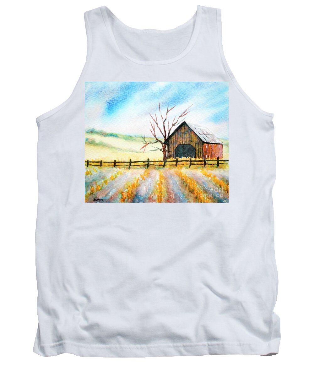 Harvest Tank Top featuring the painting Harvest Season by Rebecca Davis