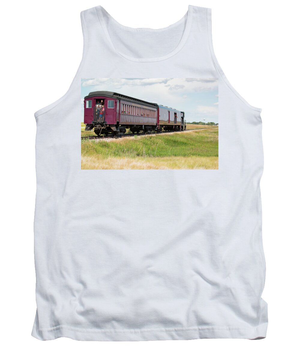 Car Tank Top featuring the photograph Heading to Town by David Buhler