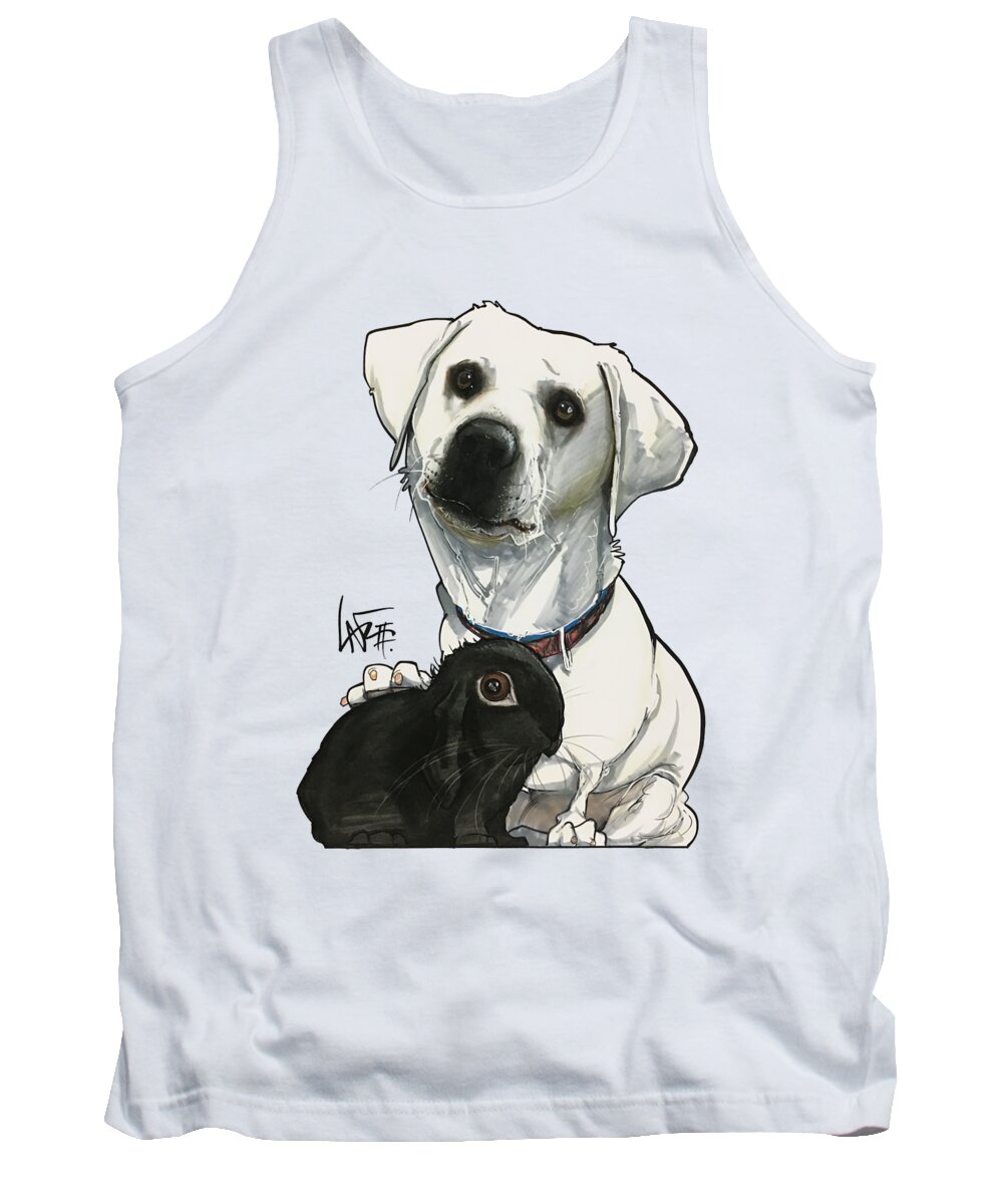 Custom Artwork Tank Top featuring the drawing Heins 3535 by Canine Caricatures By John LaFree