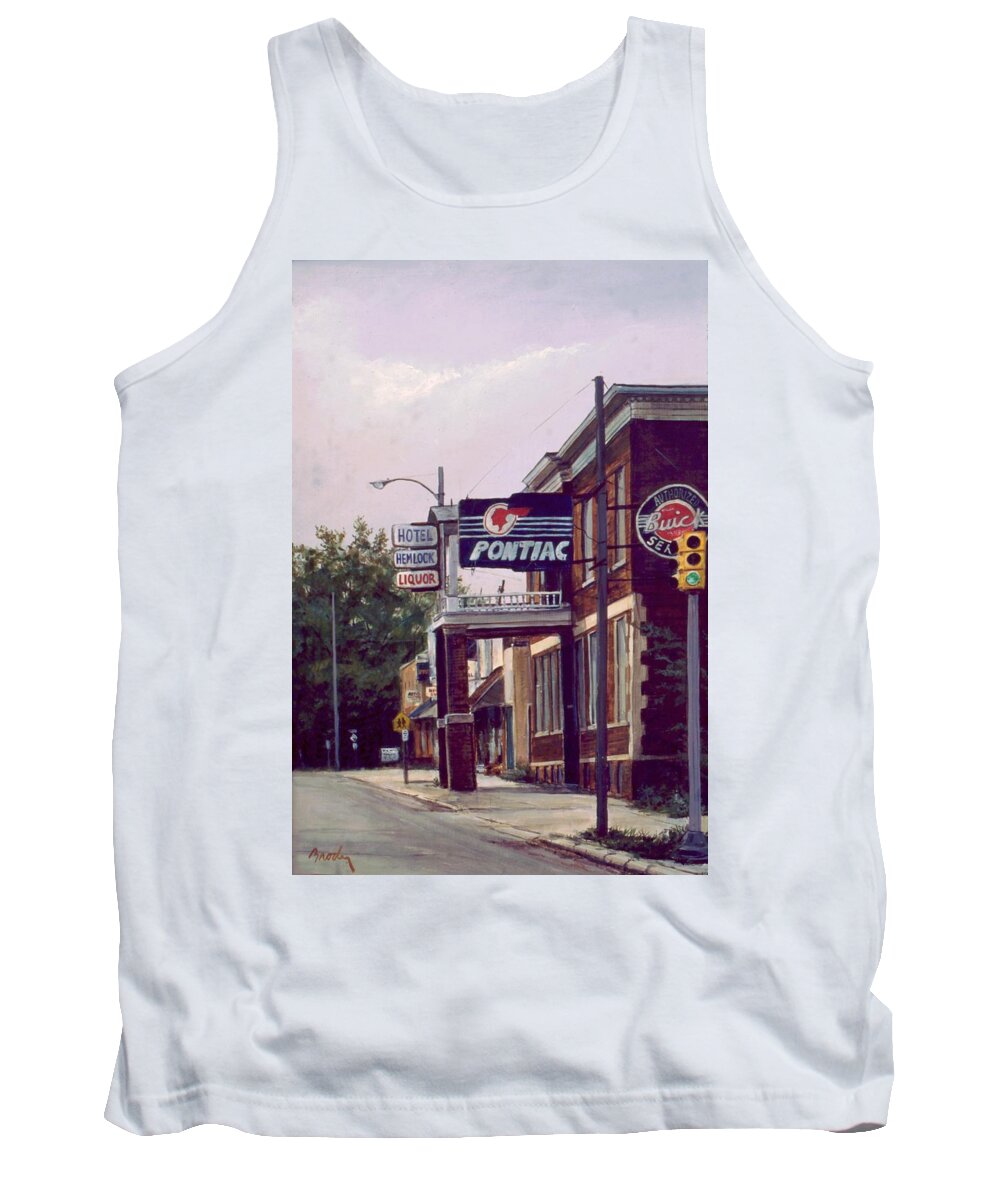 Landscape Tank Top featuring the painting Hemlock Hotel by William Brody