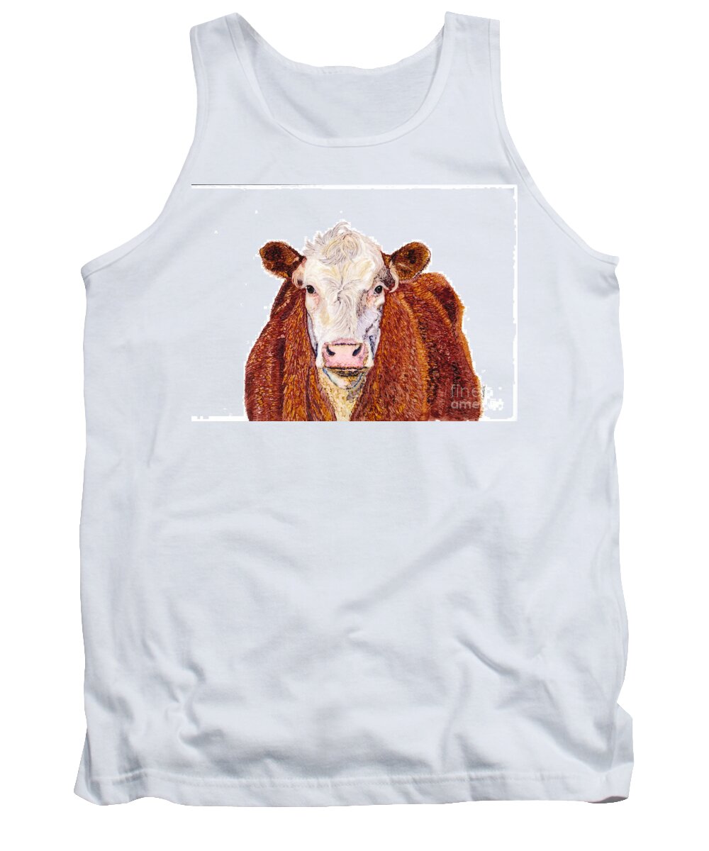 Woolyfrogarts Tank Top featuring the mixed media Her Ford by Jan Killian