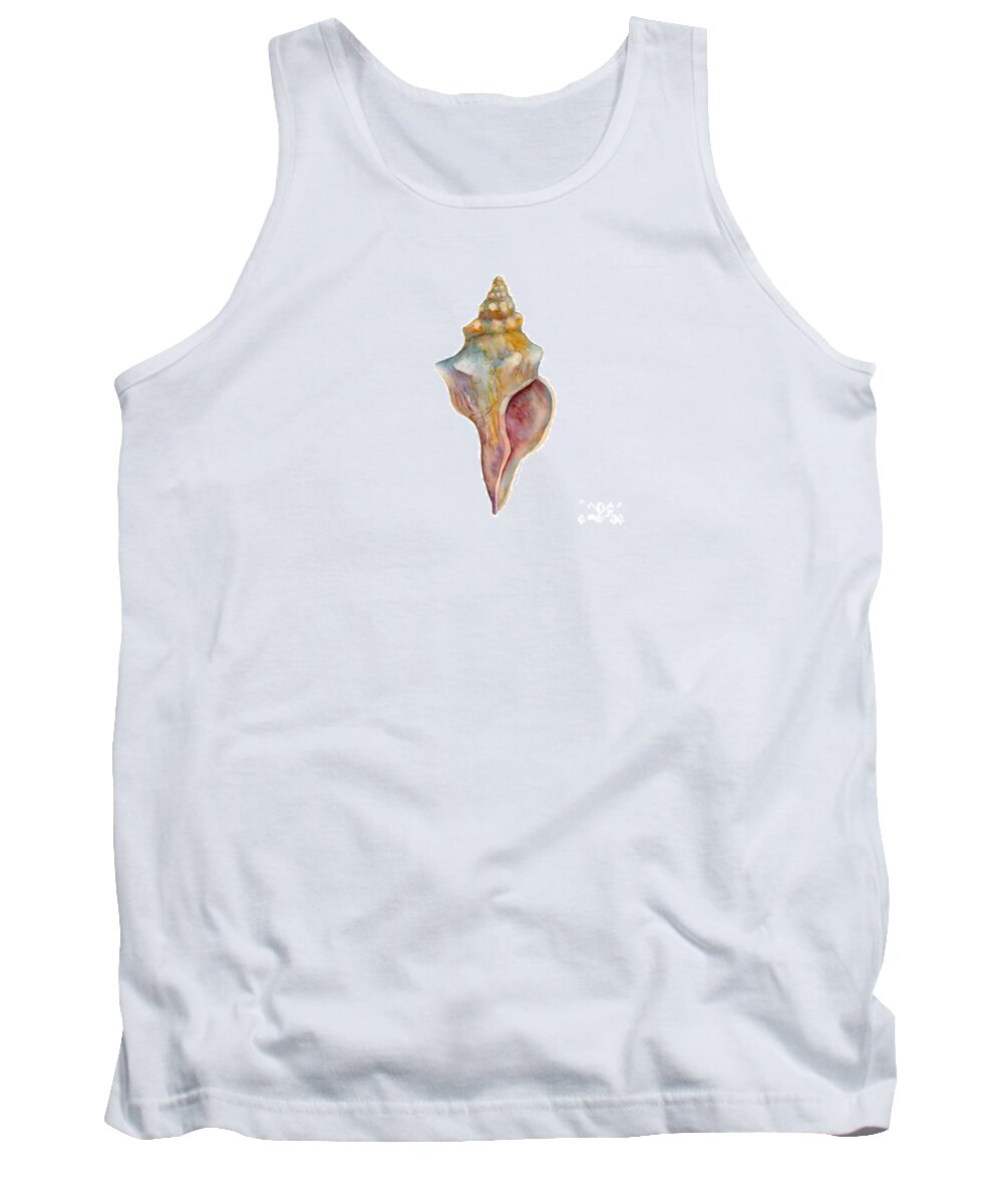 Conch Shell Painting Tank Top featuring the painting Horse Conch Shell by Amy Kirkpatrick