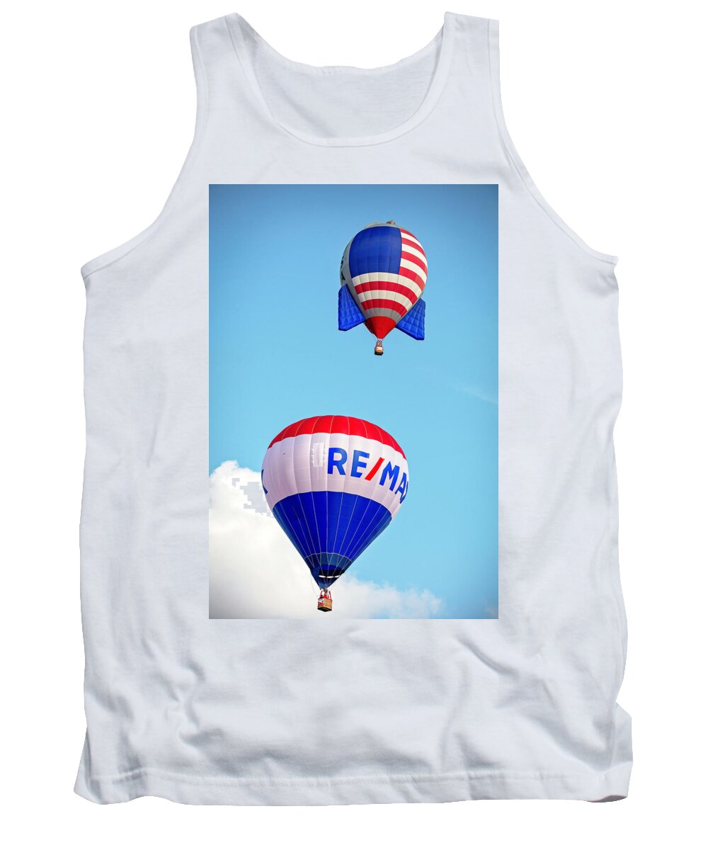  Remax Tank Top featuring the photograph Hot Air Balloon U.S.A. by Deborah Penland