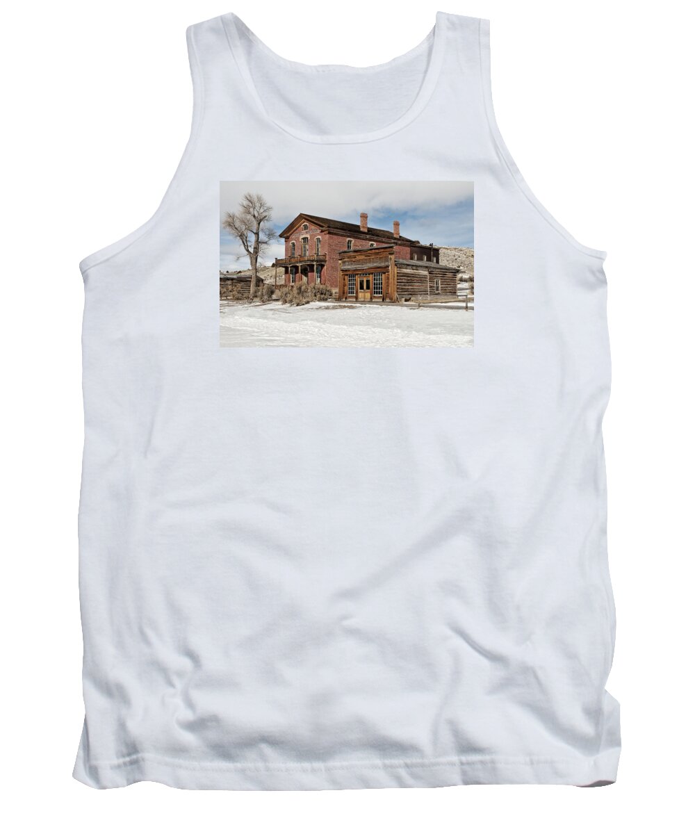 Americana Tank Top featuring the photograph Hotel Meade and Saloon by Scott Read
