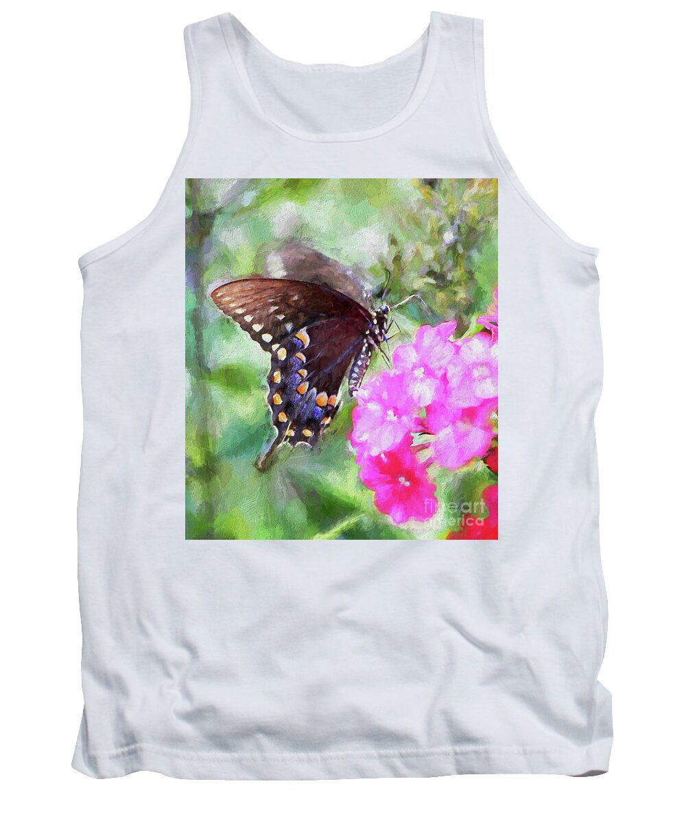 Butterfly Tank Top featuring the painting How Beautiful It is by Tina LeCour