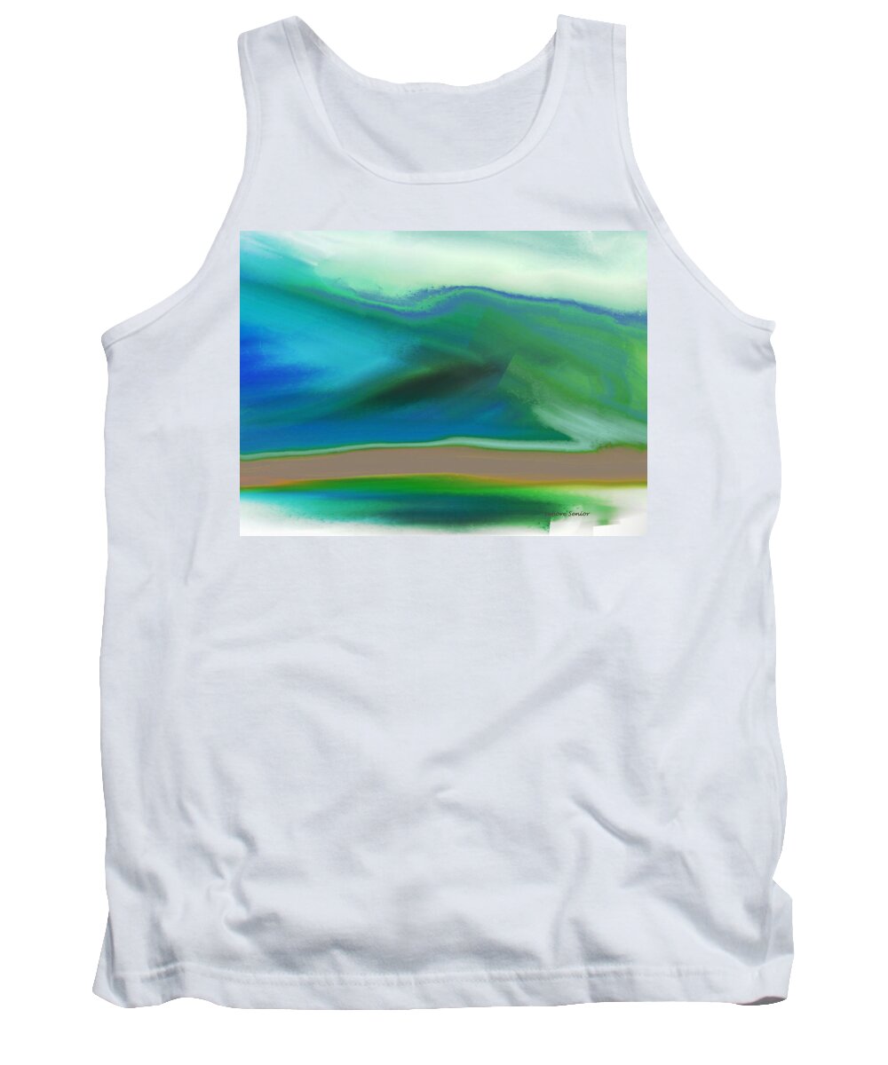 Abstract Tank Top featuring the painting How It Feels by Lenore Senior