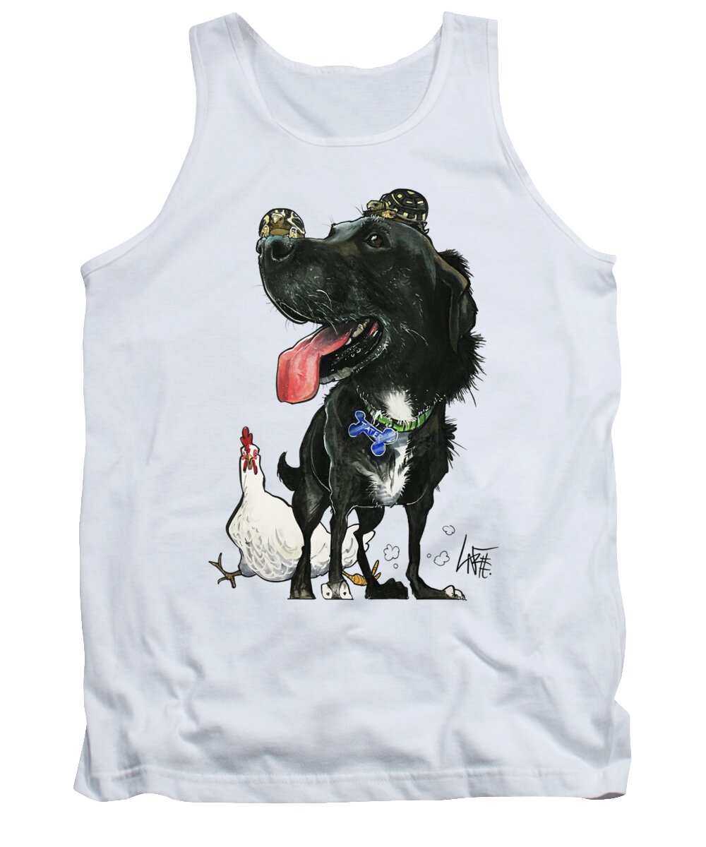 Mutt Tank Top featuring the drawing Howard 3759 by Canine Caricatures By John LaFree