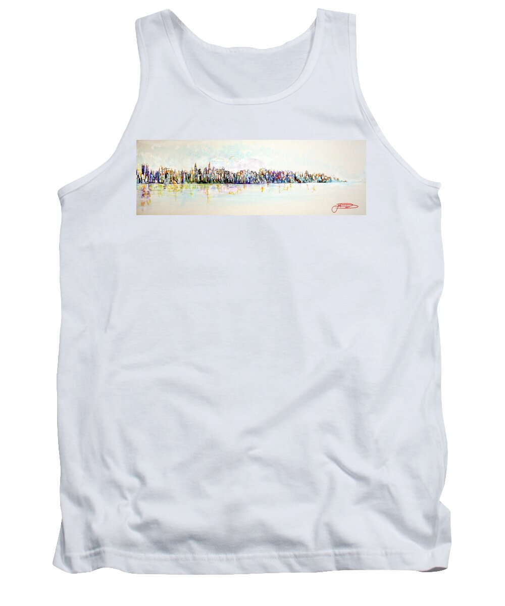 Art Tank Top featuring the painting Hudson River View by Jack Diamond