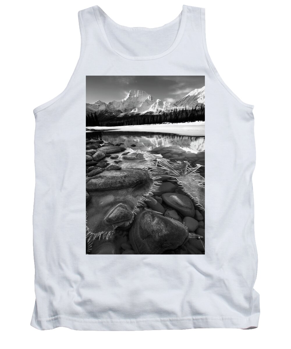 Jasper Tank Top featuring the photograph Ice on the Athabasca by Dan Jurak