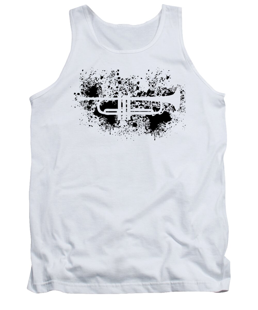 Ink Tank Top featuring the digital art Inked Trumpet by Barbara St Jean