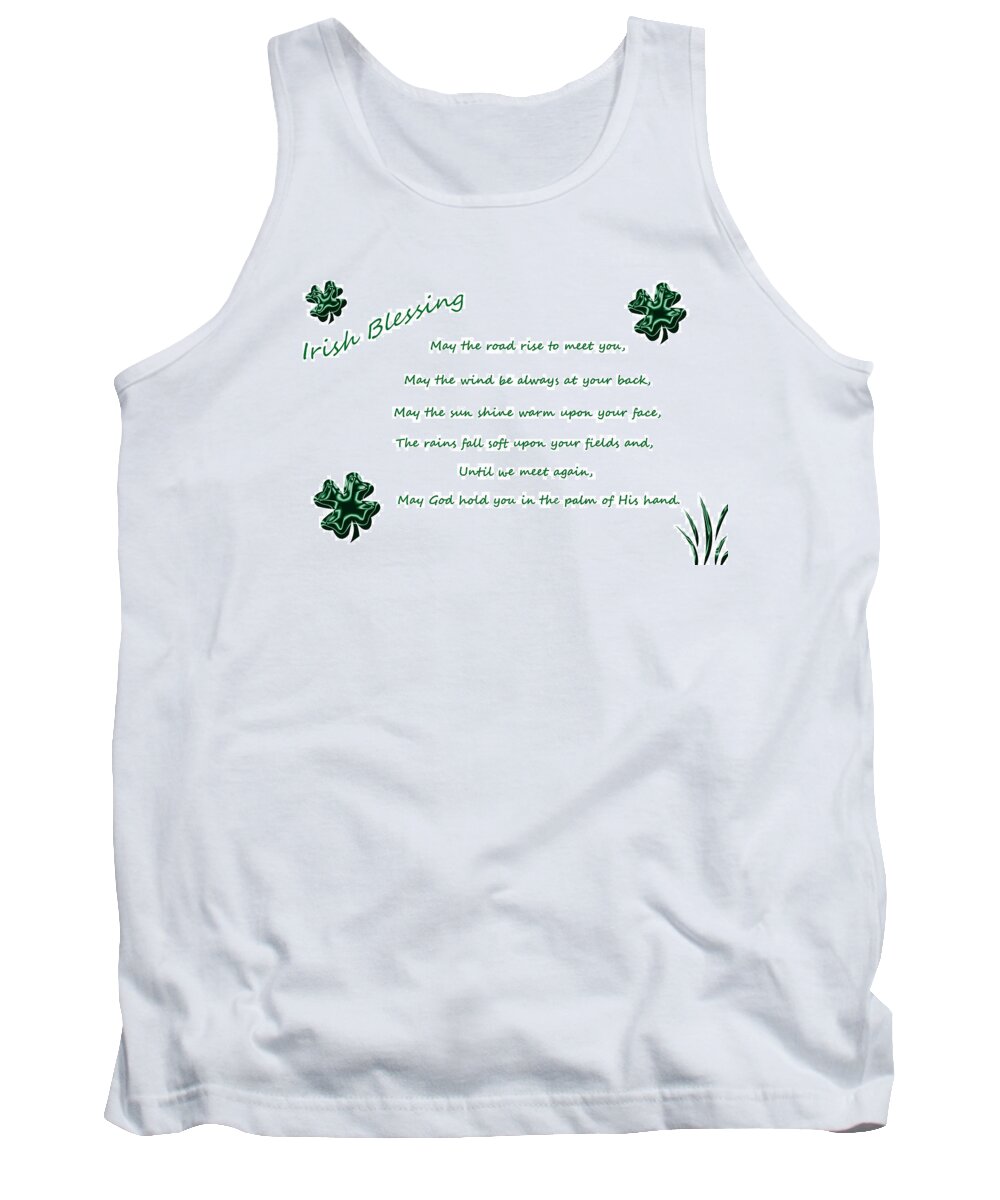 Irish Blessing Tank Top featuring the digital art Irish Blessing 2 by Aimee L Maher ALM GALLERY