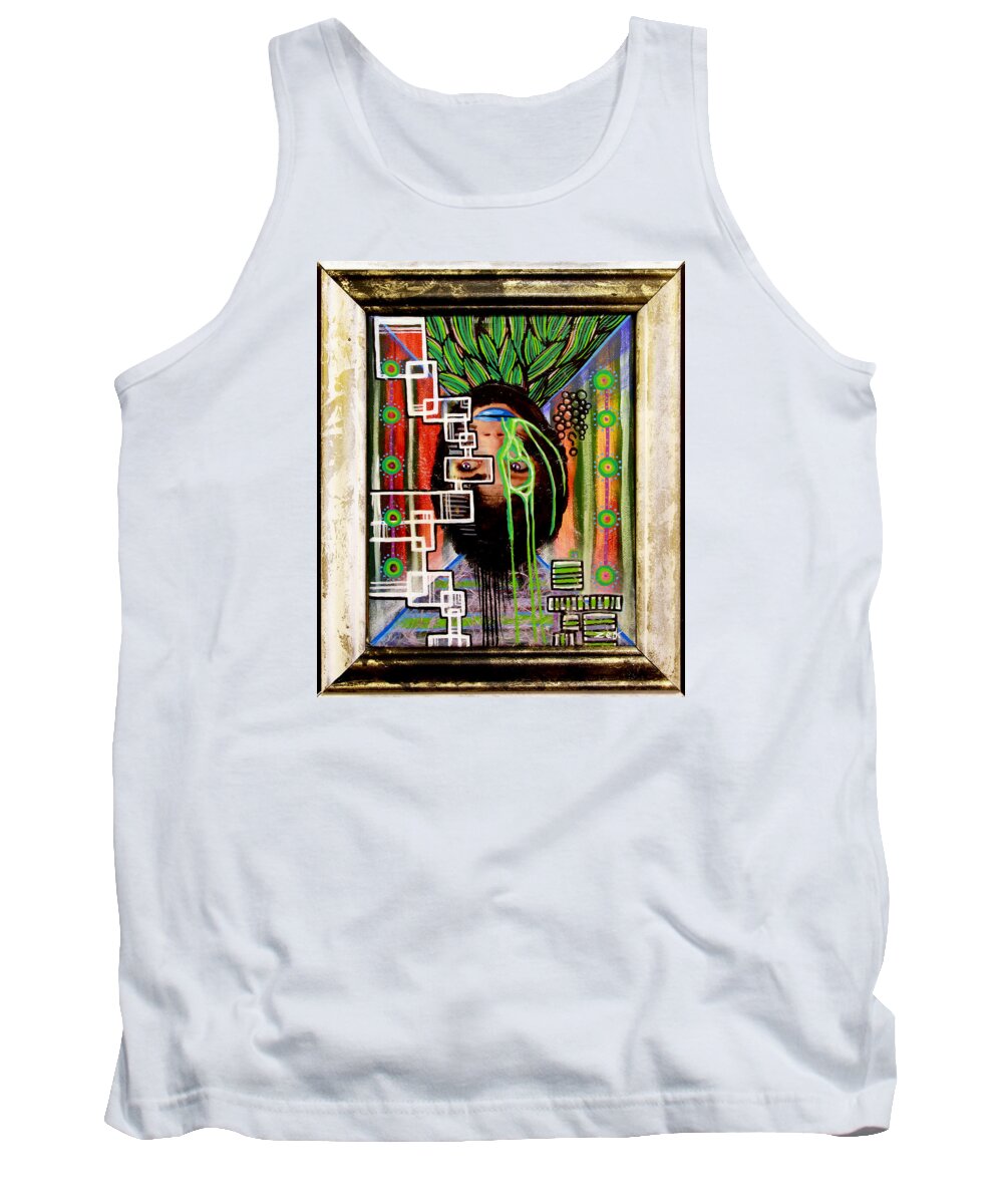 Street Art Tank Top featuring the painting It's Like You're Not Even Listening by Bobby Zeik