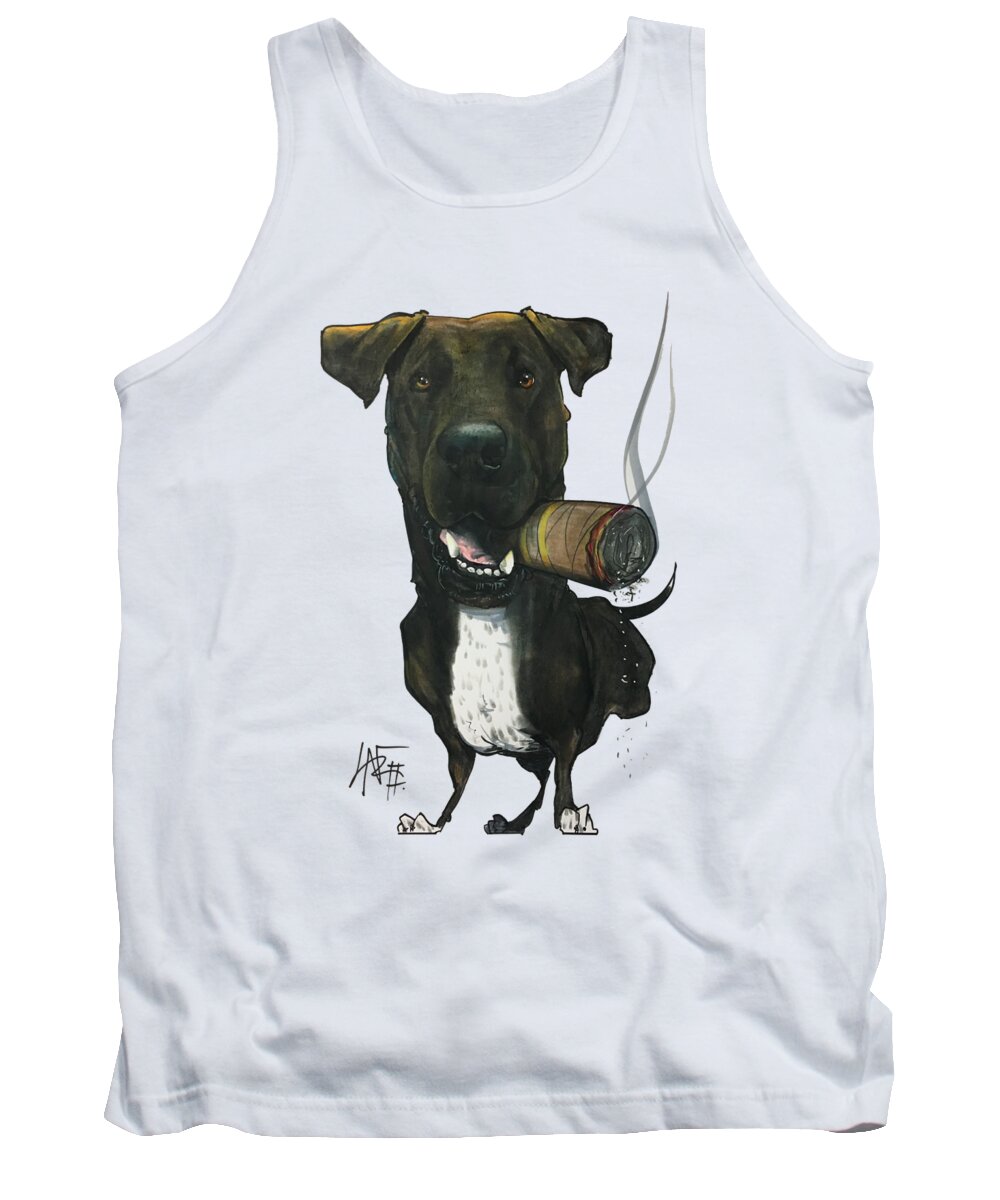 Pet Portrait Tank Top featuring the drawing Jawad 7-1481 by Canine Caricatures By John LaFree