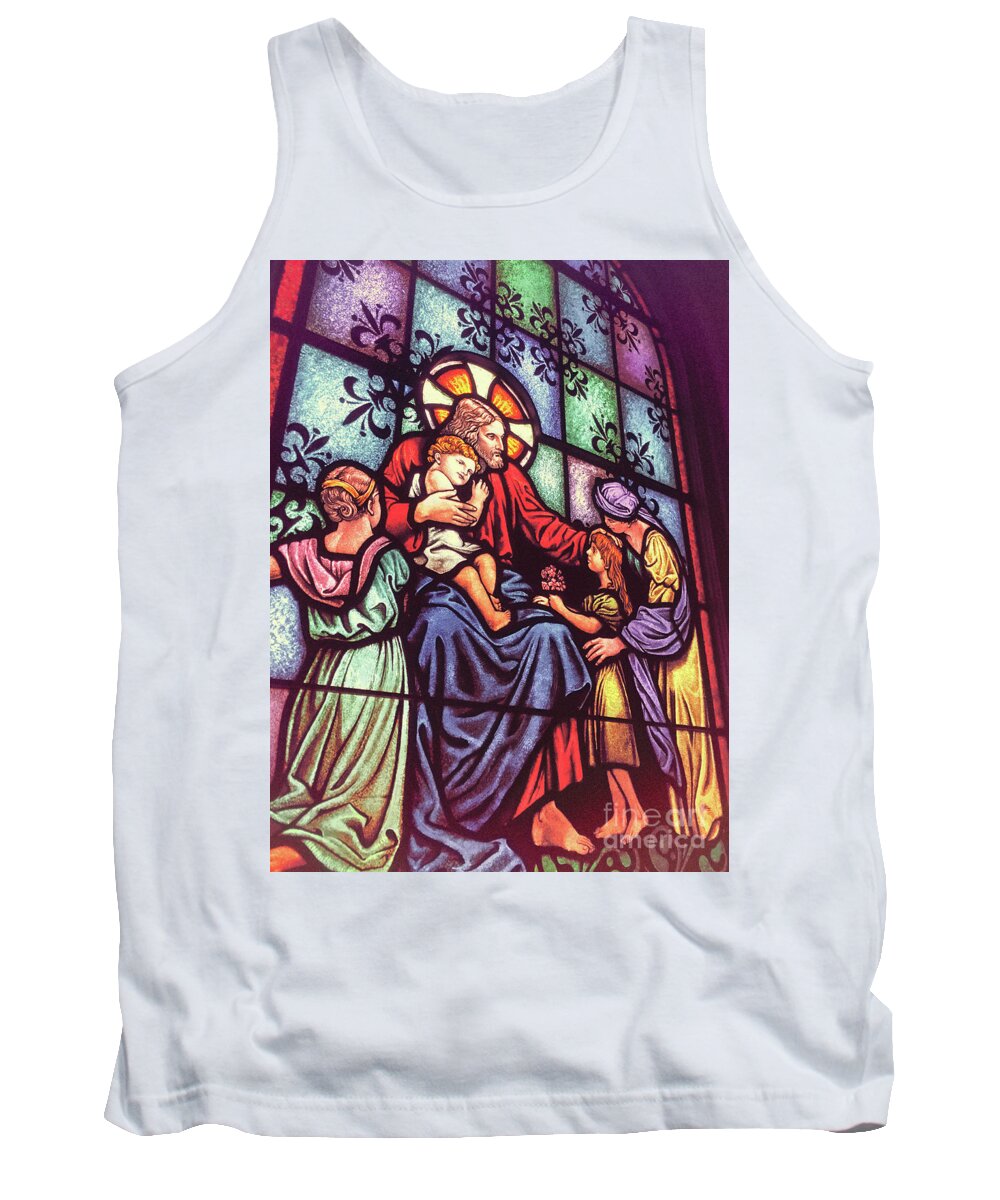 Jesus Tank Top featuring the photograph Jesus with the Children by Davy Cheng