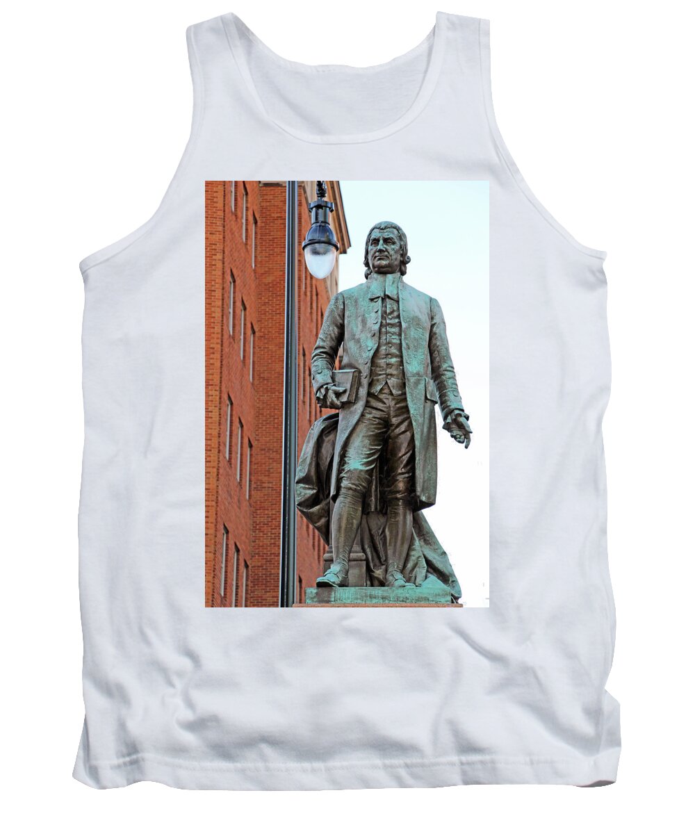 John Tank Top featuring the photograph John Witherspoon Statue by Cora Wandel