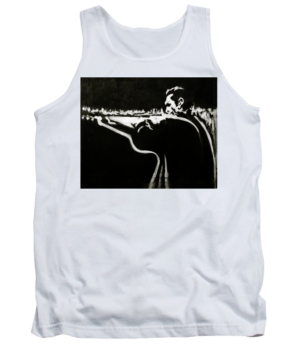 Johnny Cash Tank Top featuring the painting Johnny Cash by Pete Maier