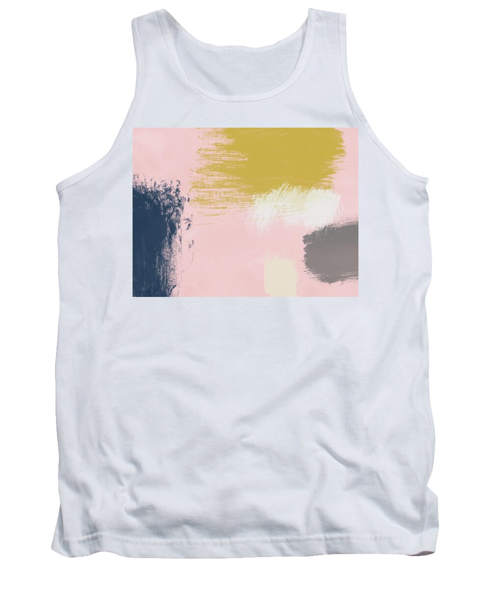 Abstract Tank Top featuring the painting Jubilee Mix 3- Abstract Art by Linda Woods by Linda Woods