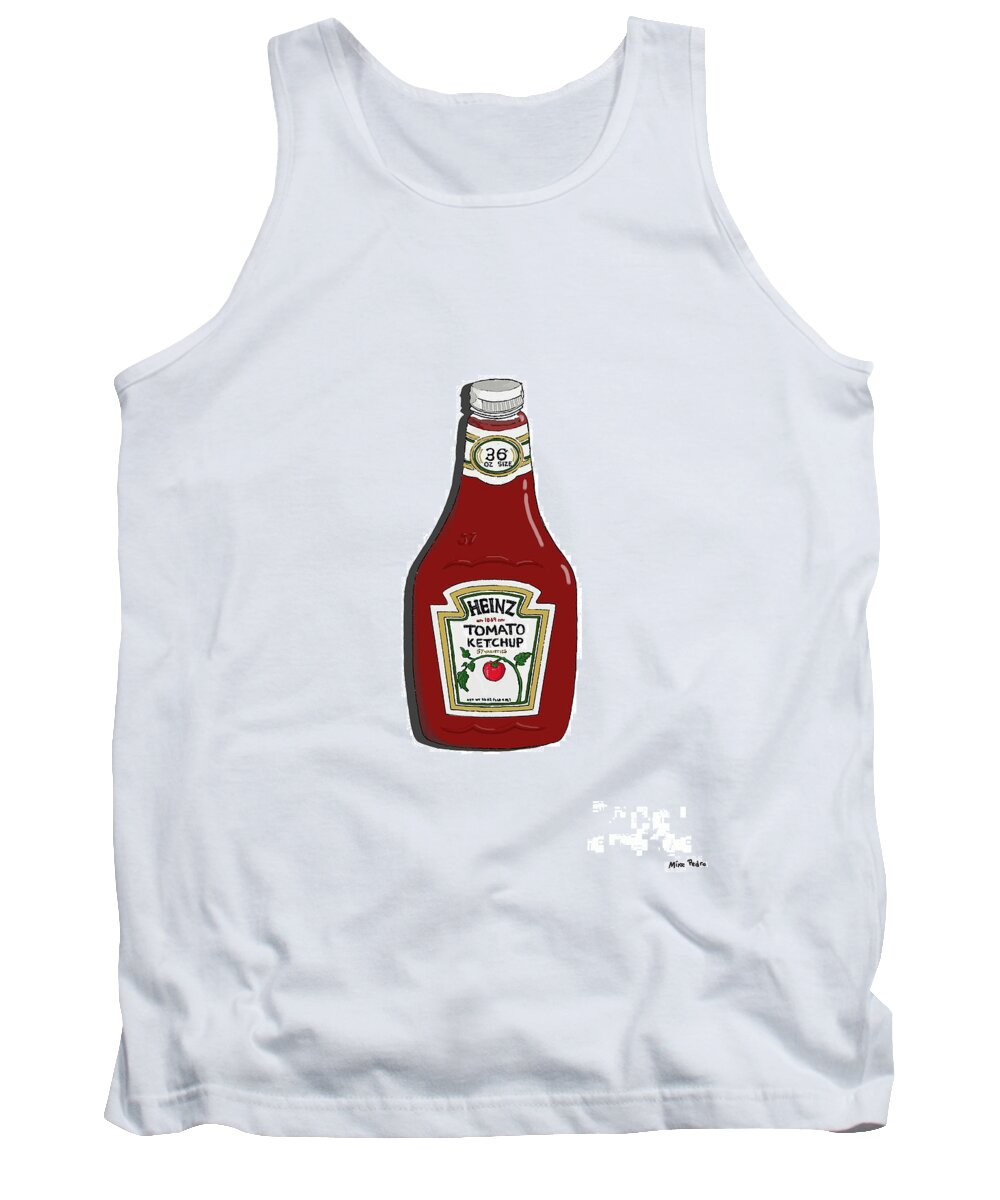 Ketchup Tank Top featuring the painting Ketchup by George Pedro