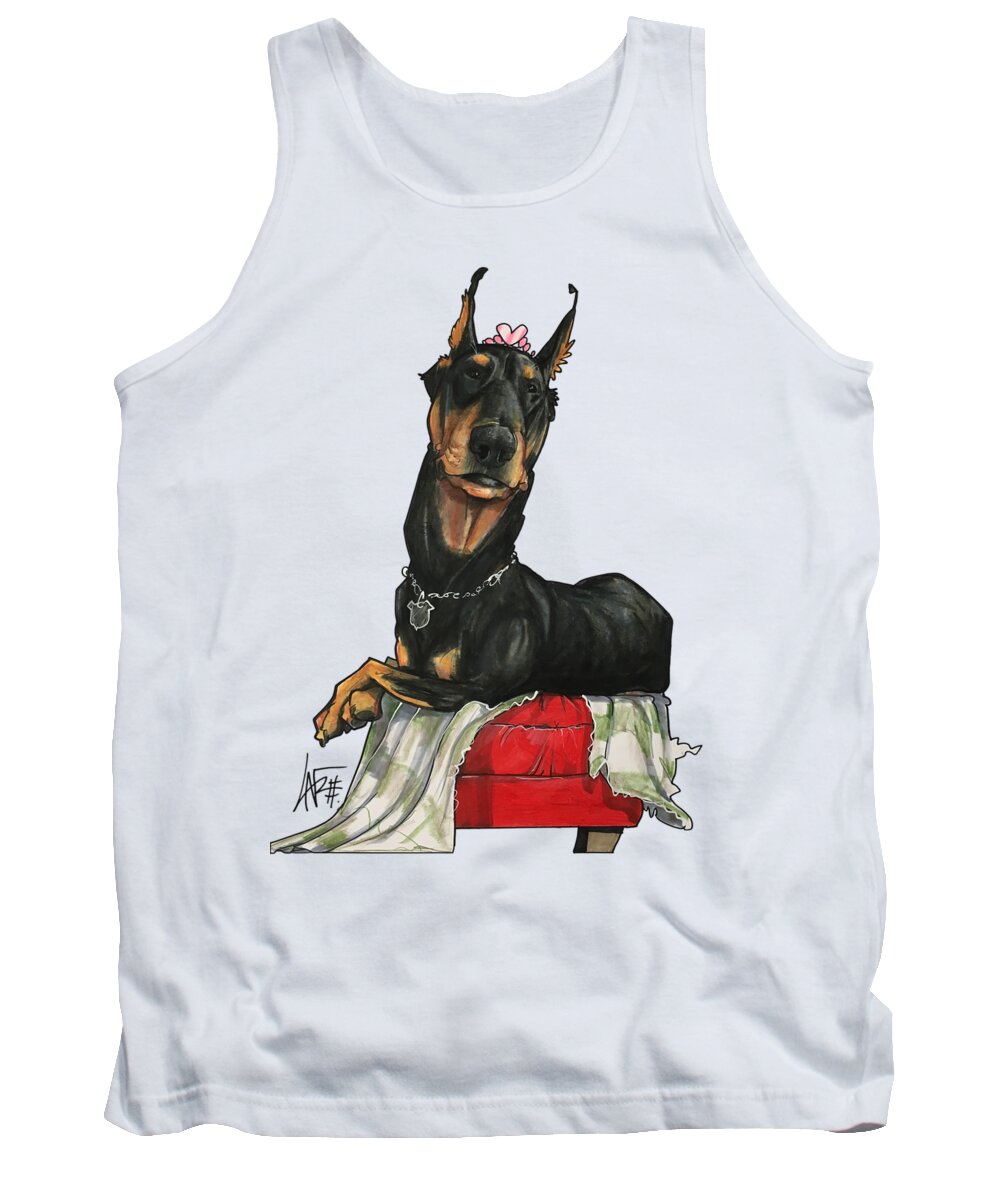 Kramer Tank Top featuring the drawing Kramer 3953 by Canine Caricatures By John LaFree