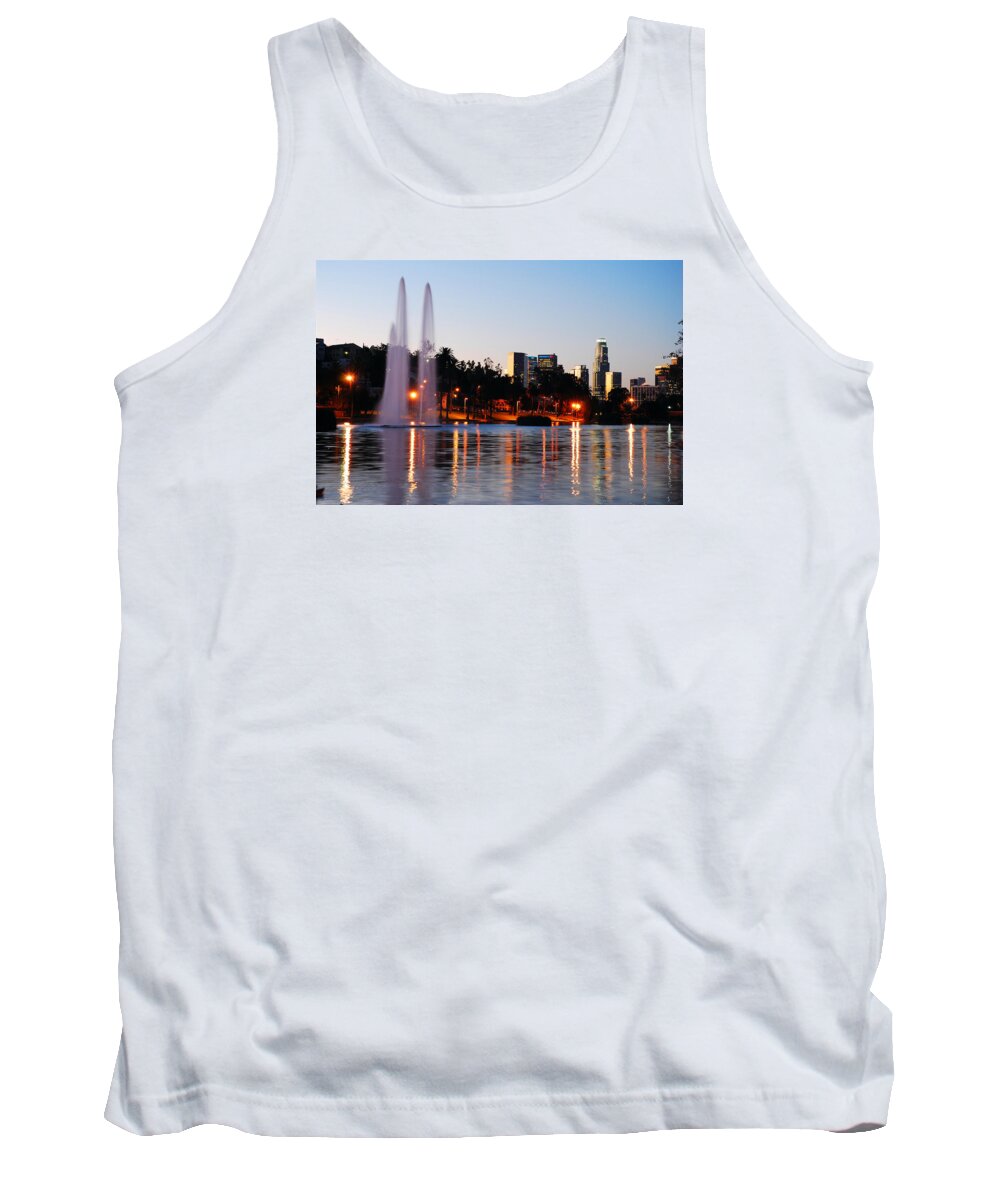 Echo Tank Top featuring the photograph LA from Echo Lake by James Kirkikis