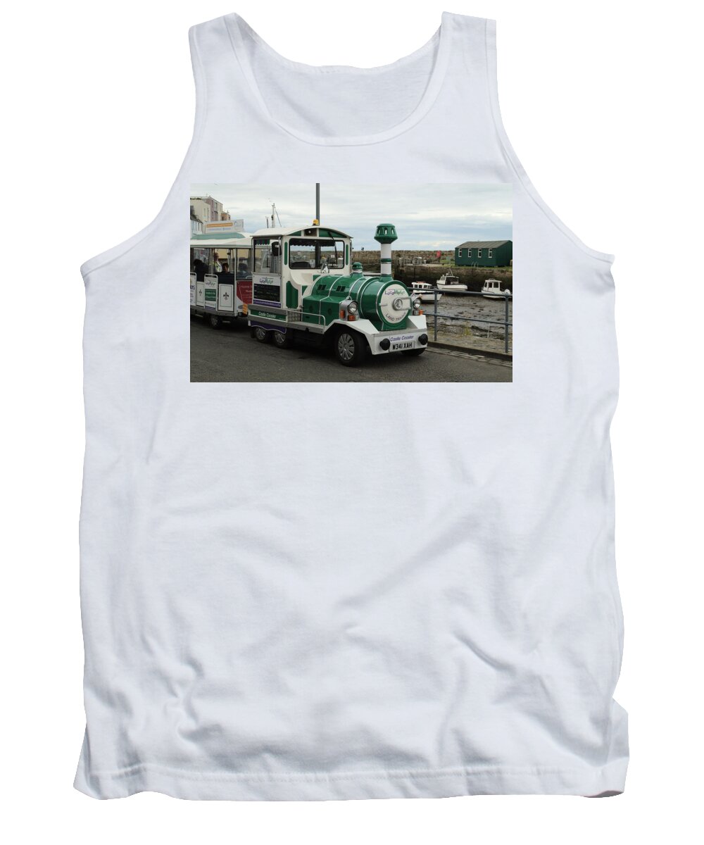 Land Tank Top featuring the photograph Land Train In St Andrews Harbour by Adrian Wale
