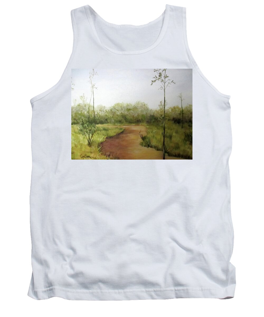 Landscape Tank Top featuring the painting Late Summer Walk by Roseann Gilmore